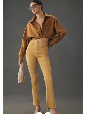 MOTHER, NEW, The Hustler Ankle Fray Jeans, Tinsel, 33
